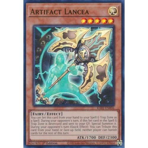 Artifact Lancea (UR) - RA01-EN006 Ultra Rare 1st Edition