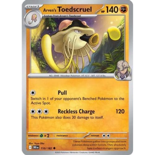 Arven’s Toedscruel (110) Uncommon Reverse Holofoil - Single