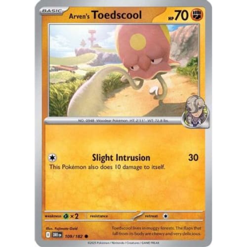 Arver’s Toedscool (109) Common Reverse Holofoil - Single