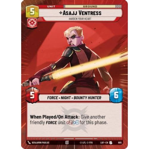 Asajj Ventress - Harden Your Heart (Hyperspace Foil) (905)