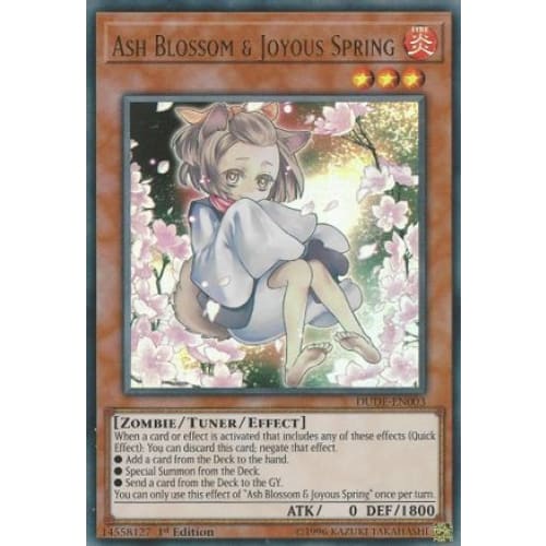 Ash Blossom & Joyous Spring (DUDE-EN003) Ultra Rare 1st
