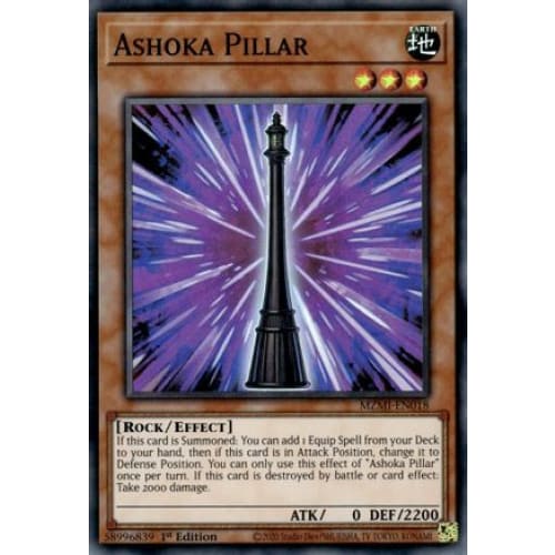 Ashoka Pillar - MZMI-EN018 Super Rare 1st Edition - Single