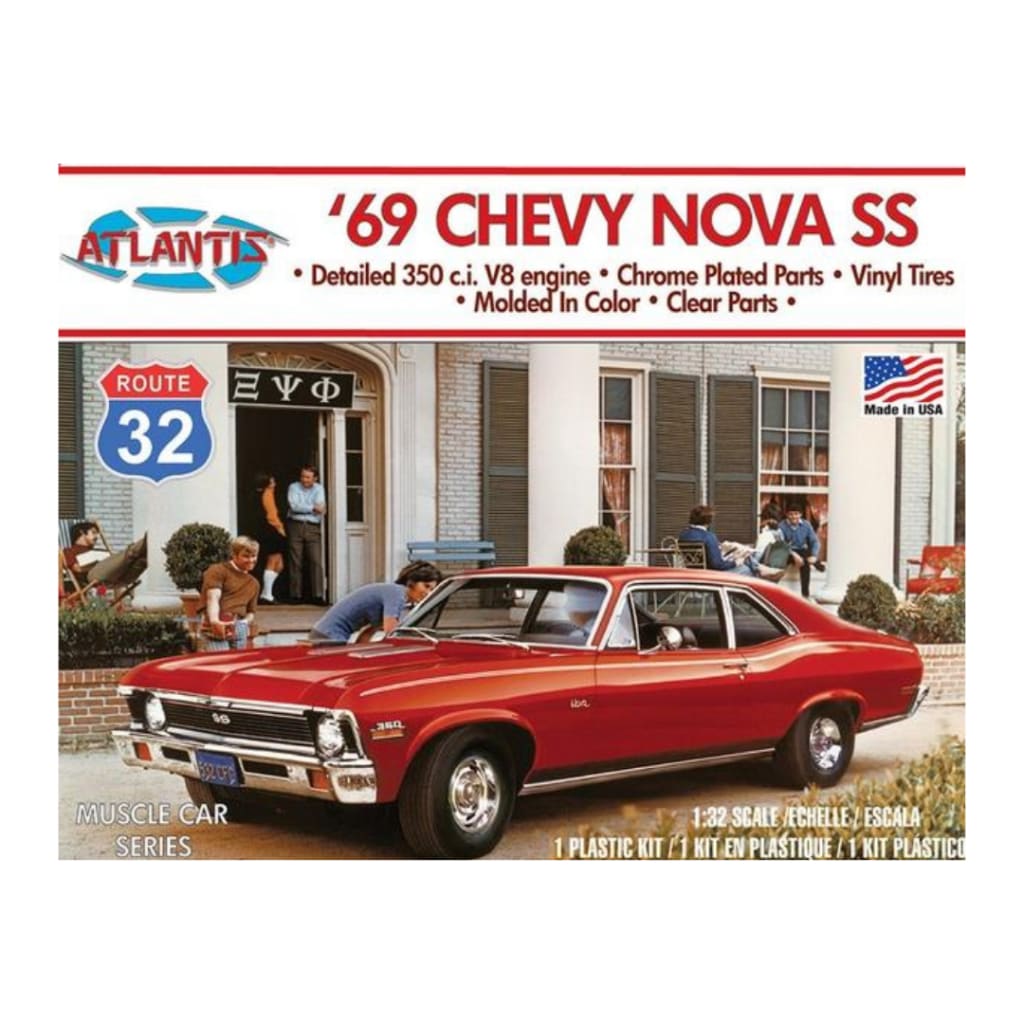 ATLANTIS MODELS 69 Chevy Nova SS Model Kit 1/32 Scale