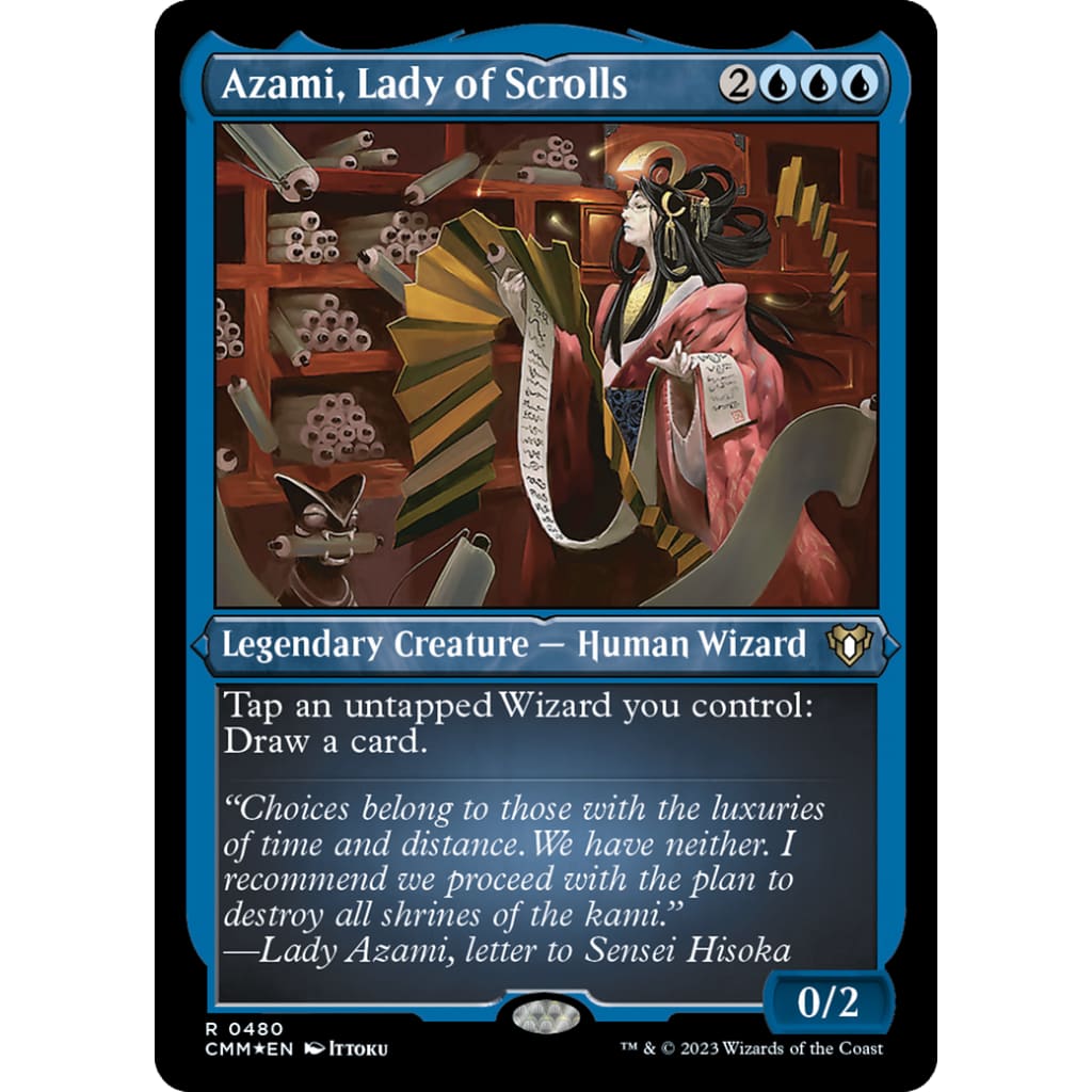 Azami Lady of Scrolls (CMM-480) Etched Foil - Single