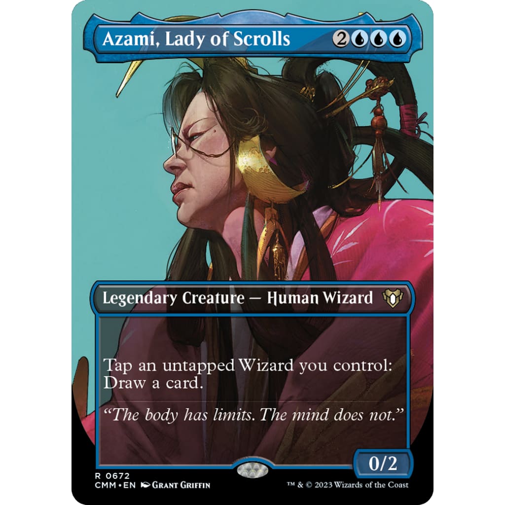 Azami Lady of Scrolls (CMM-672) (Borderless) Foil - Single