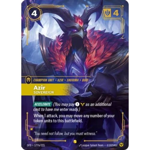 Azir - Sovereign (Alternate Art) (177a/221) - Spiritforged