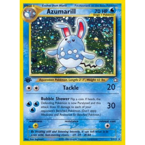 Azumarill (002/111) Holo Rare 1st Edition Holofoil - Single
