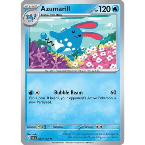 Azumarill (34) Uncommon Reverse Holofoil - Single