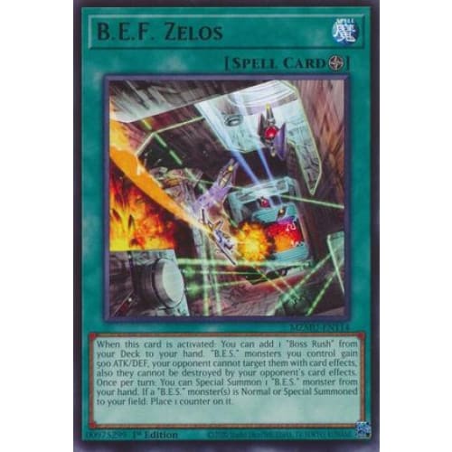 B.E.F. Zelos - MZMU-EN114 Rare 1st Edition - Single