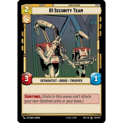 B1 Security Team (207/257) Foil - Single