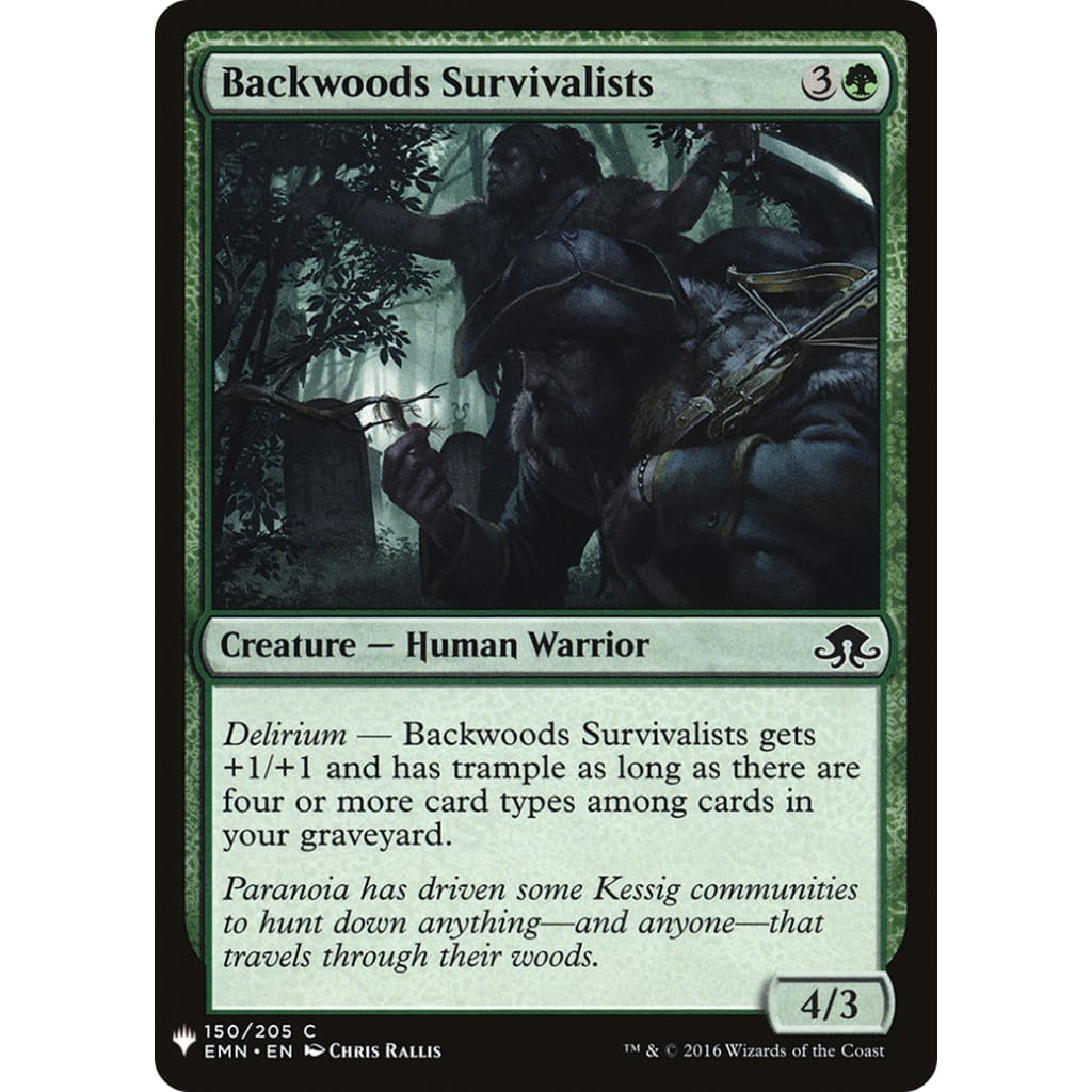 Backwoods Survivalists (PLST-EMN-150) - Single