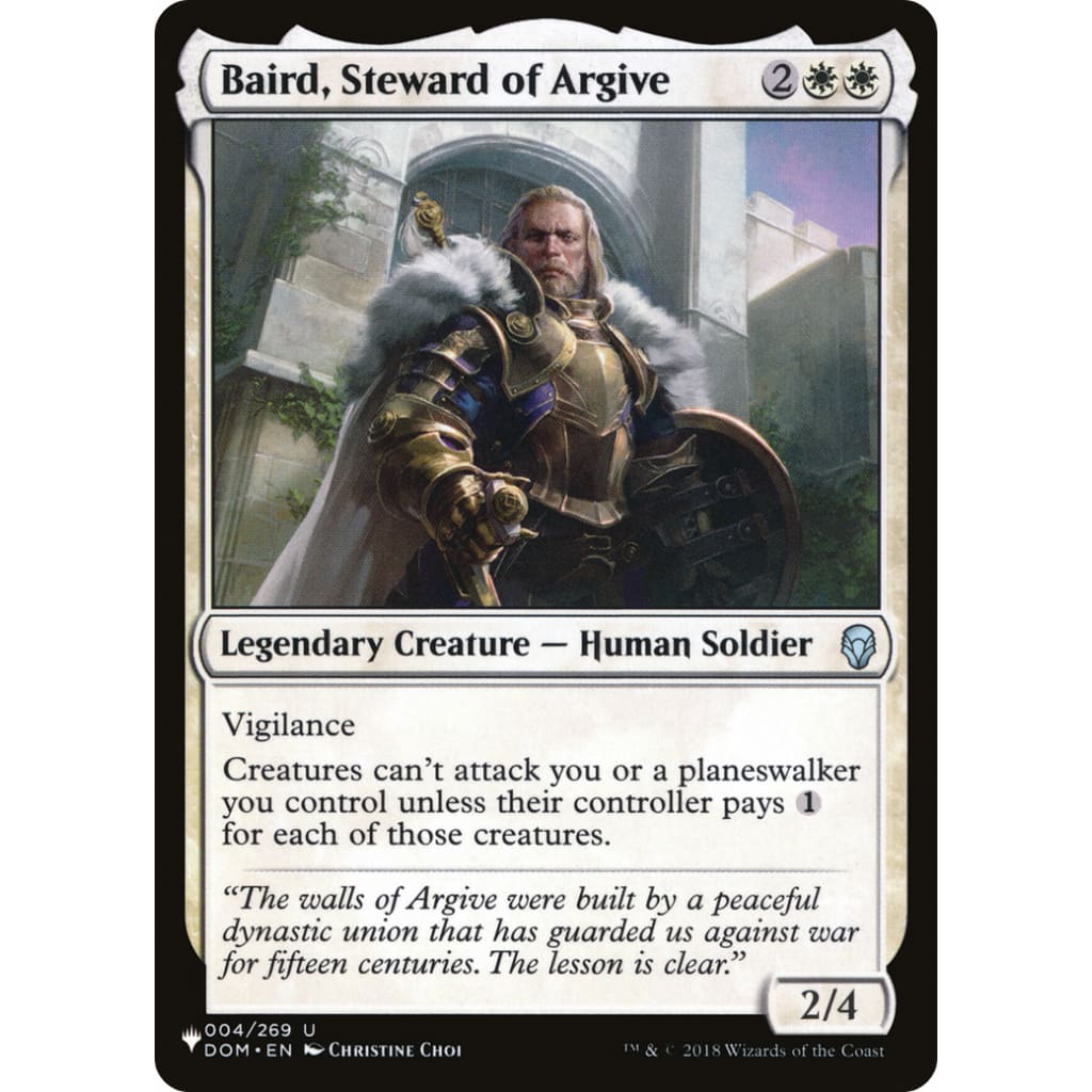 Baird Steward of Argive (PLST-DOM-4) - Single