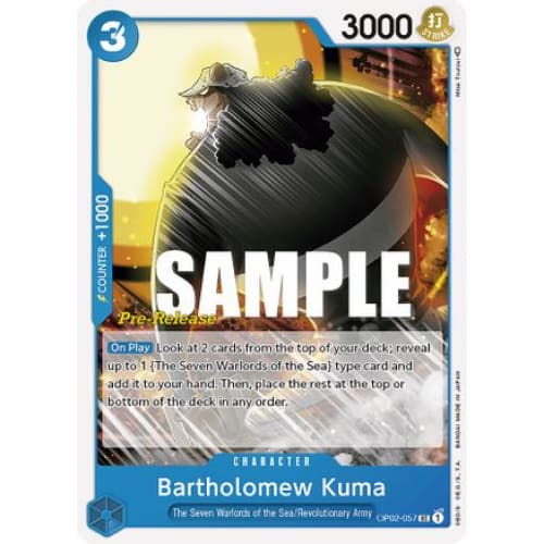 Bartholomew Kuma OP02-057 UC Paramount War Pre-Release