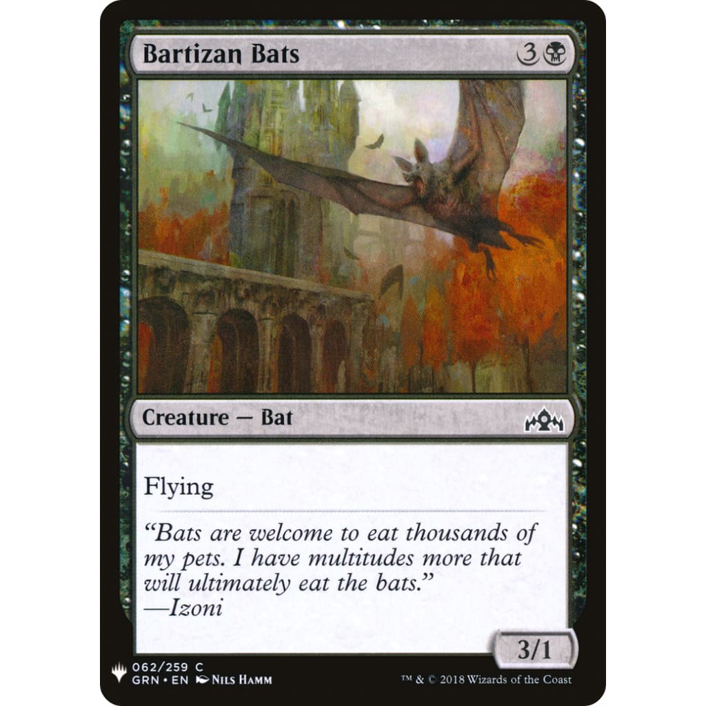 Bartizan Bats (PLST-GRN-62) - Single