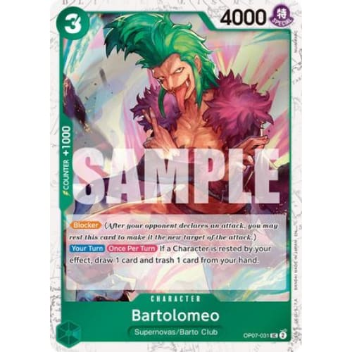 Bartolomeo (Pirate Foil) OP07-031 UC Premium Booster -The