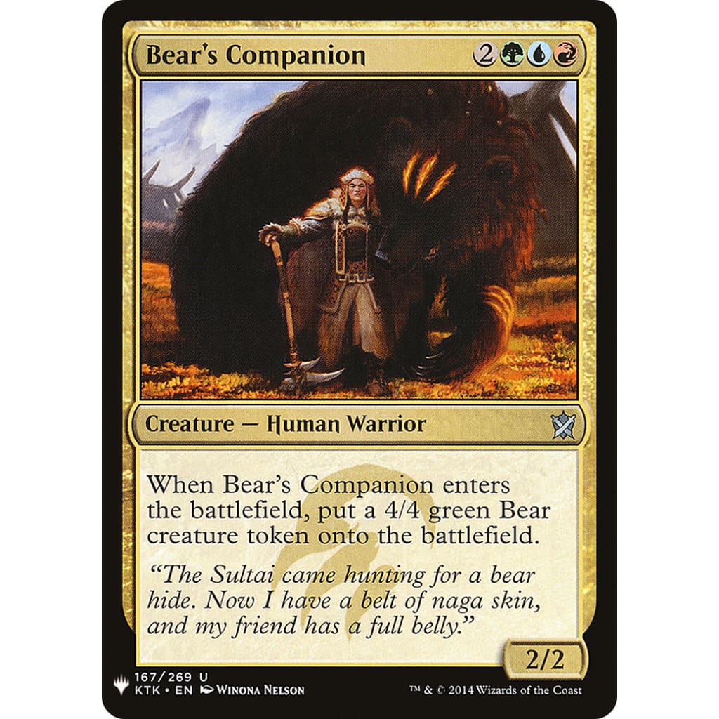 Bear’s Companion (PLST-KTK-167) - Single