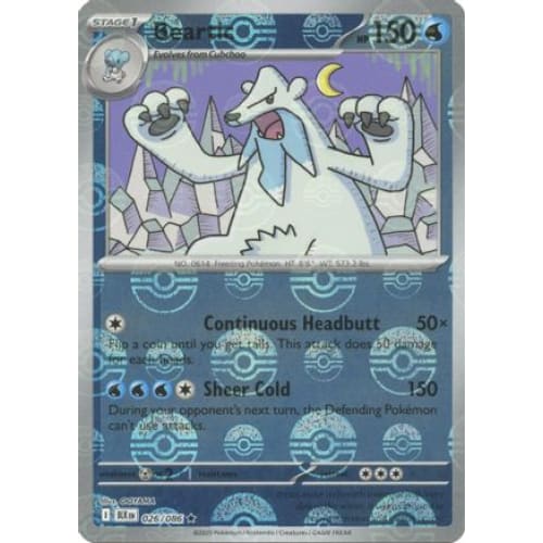 Beartic (Poke Ball Pattern) (26) Rare Classic Holofoil