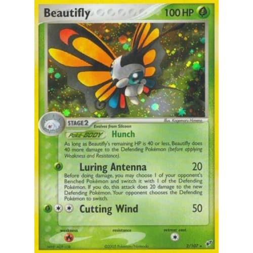 Beautifly (002/107) Holo Rare Reverse Holofoil - Single