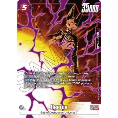 Beerus - FB01-023 (Alternate Art) (FB01-023) - Awakened