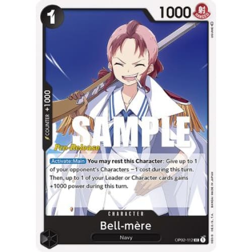 Bell-mere OP02-112 UC Paramount War Pre-Release Cards