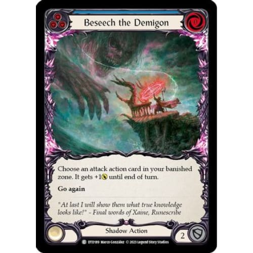 Beseech the Demigon (Blue) (DUSK TILL DAWN) Rainbow Foil