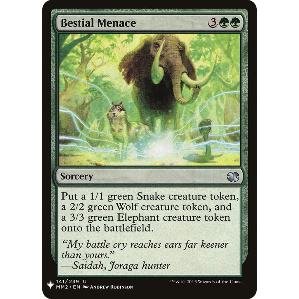 Bestial Menace (PLST-MM2-141) - Single