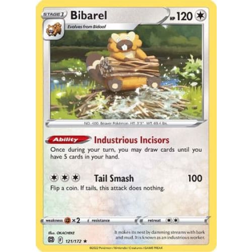Bibarel (121) Holo Rare Reverse Holofoil - Single