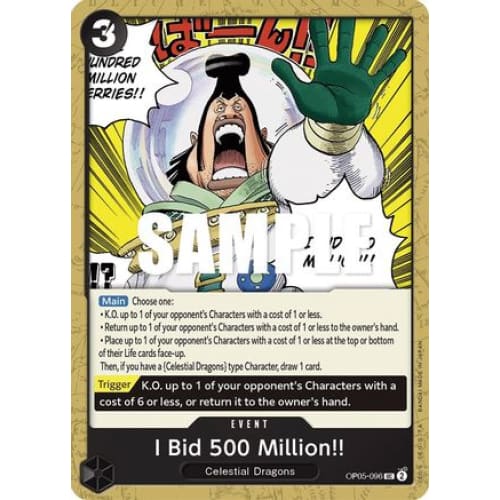 I Bid 500 Million!! OP05-096 UC Awakening of the New Era