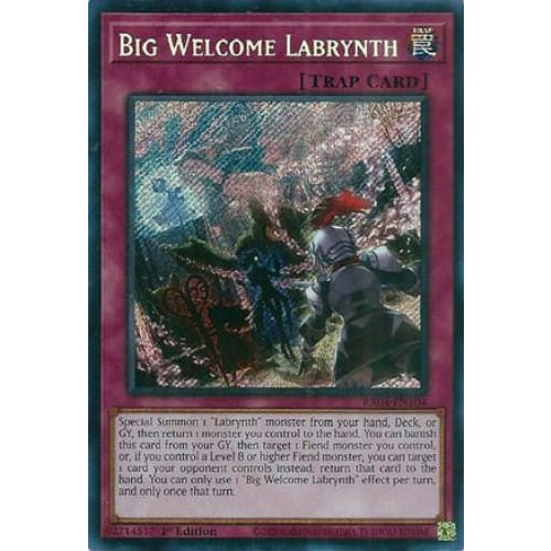 Big Welcome Labrynth (Secret Rare) - RA04-EN104 Secret Rare