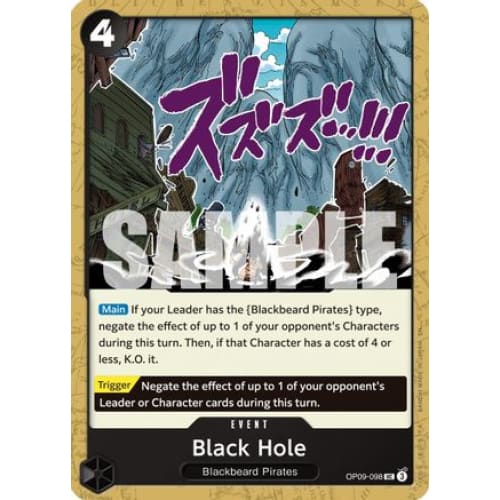 Black Hole (Reprint) OP09-098 UC Premium Booster -The Best-