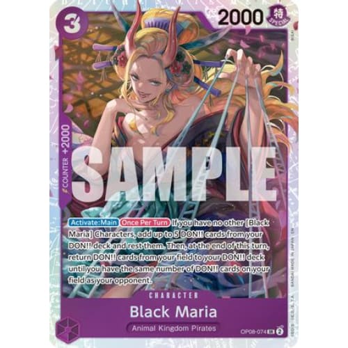 Black Maria (Reprint) OP08-074 SR Premium Booster -The