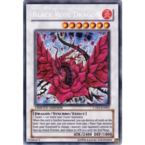 Black Rose Dragon (CT05-EN003) Secret Rare Limited - Single