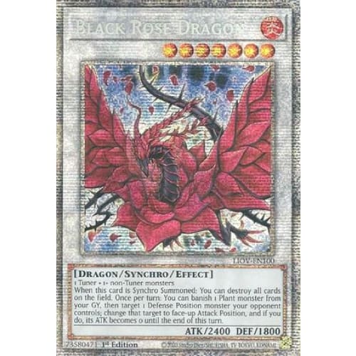 Black Rose Dragon (Starlight Rare) (LIOV-EN100) Starlight