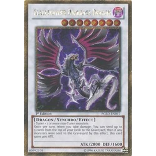 Blackfeather Darkrage Dragon (PGLD-EN017) Gold Secret Rare