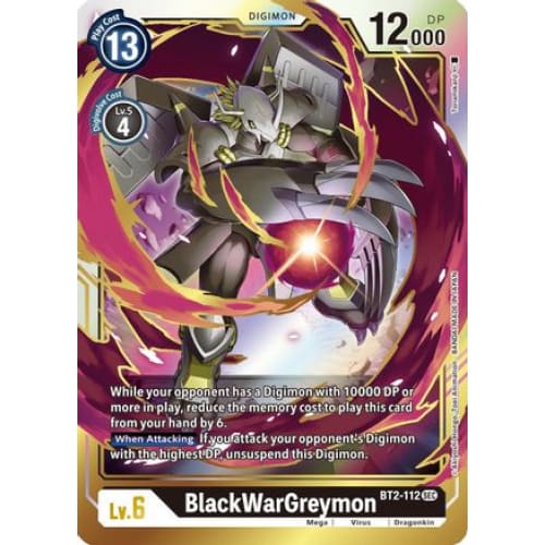 BlackWarGreymon (BT2-112 SEC) Secret Rare Foil - Single