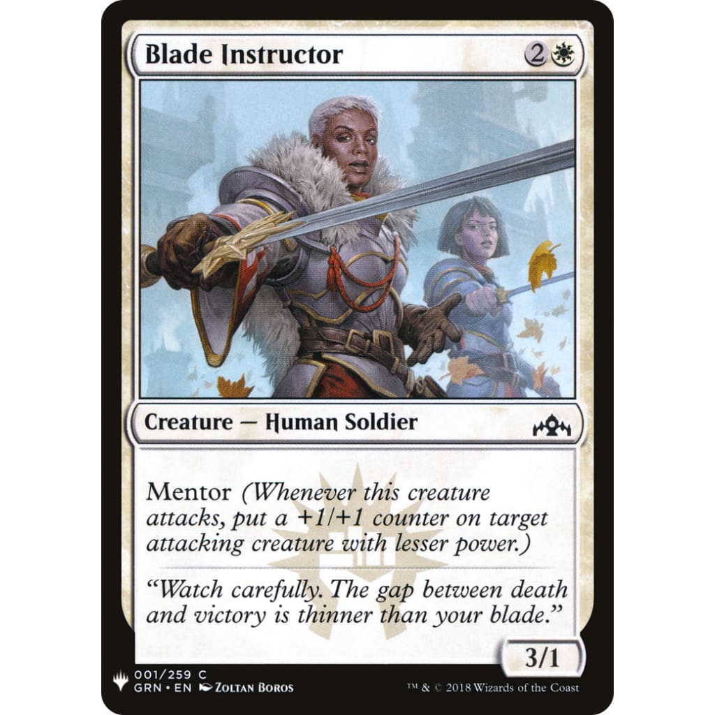 Blade Instructor (PLST-GRN-1) - Single