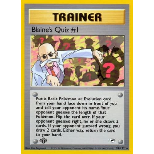 Blaine’s Quiz #1 (097/132) Rare Classic 1st Edition - Single