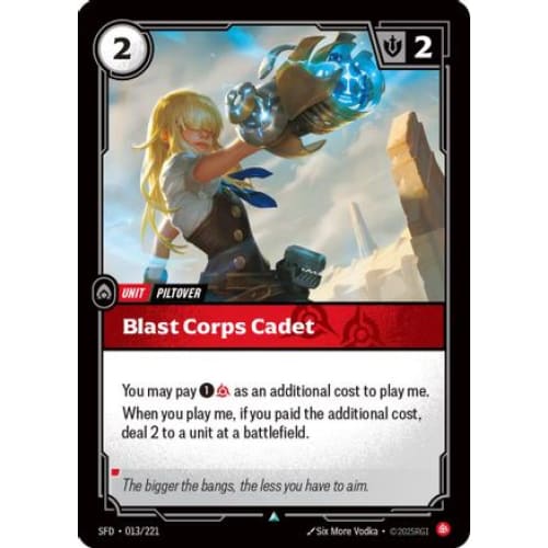 Blast Corps Cadet (013/221) - Spiritforged Foil - Single