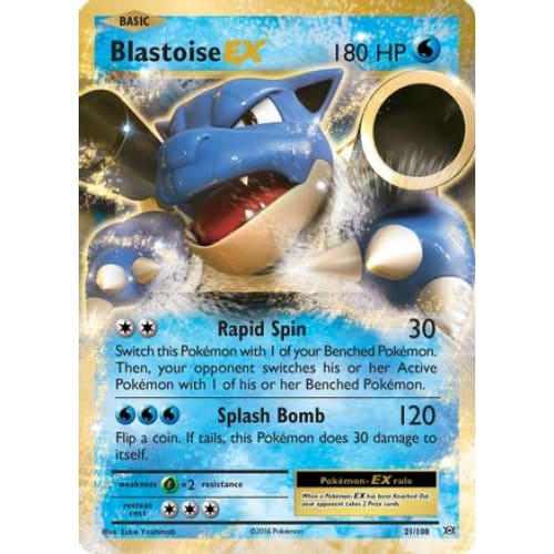 Blastoise-EX (021/108) Holo Rare Holofoil - Single