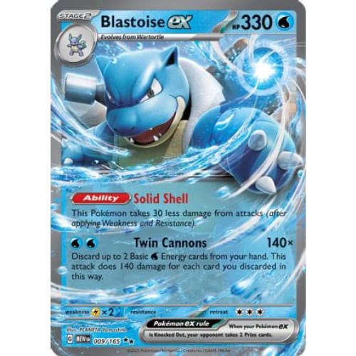 Blastoise ex (9) Double Rare Holofoil - Single