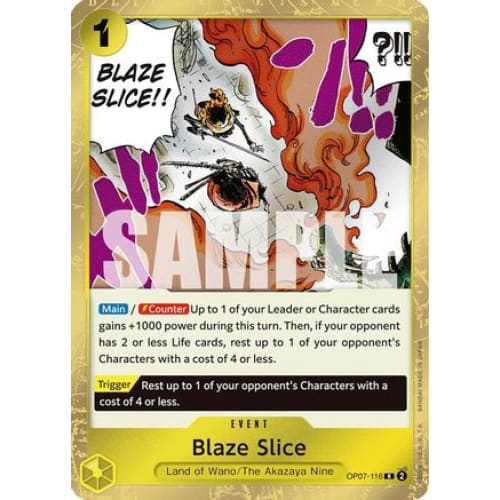 Blaze Slice OP07-116 R 500 Years in the Future Foil - Single
