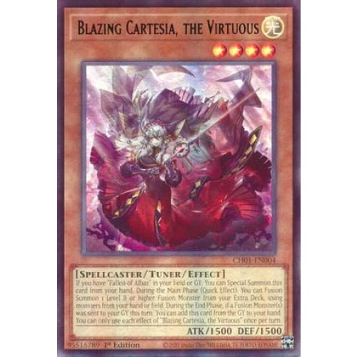Blazing Cartesia the Virtuous - CH01-EN004 Ultra Rare 1st