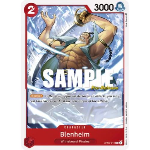 Blenheim OP02-012 C Paramount War Pre-Release Cards - Single