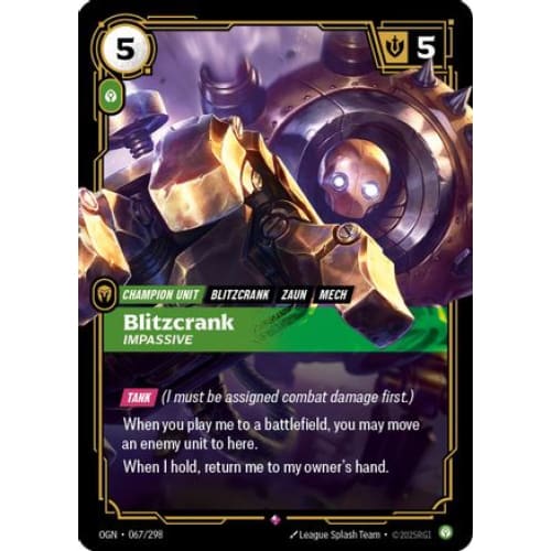 Blitzcrank - Impassive (067/298) - Origins Foil - Single