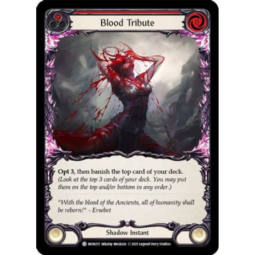 Blood Tribute (Red) (MONARCH) 1st Edition Rainbow Foil