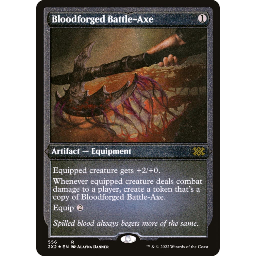 Bloodforged Battle-Axe (2X2-556) Etched Foil - Single