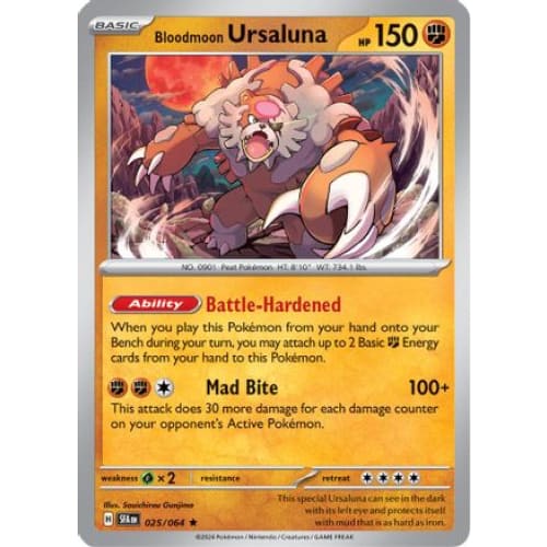 Bloodmoon Ursaluna (25) Rare Classic Reverse Holofoil