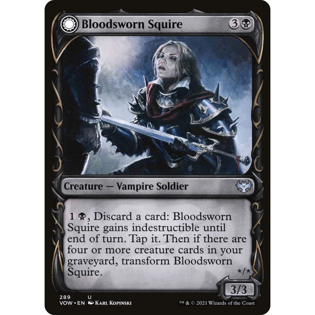 Bloodsworn Squire // Knight (VOW-289): (Showcase Double