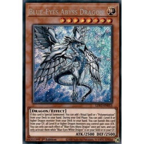 Blue-Eyes Abyss Dragon (LDS2-EN015) Secret Rare 1st Edition