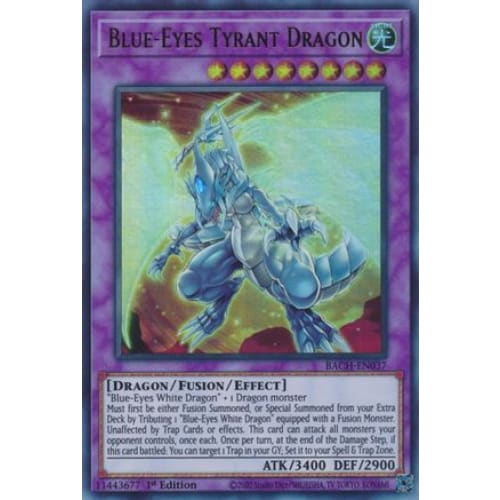 Blue-Eyes Tyrant Dragon (BACH-EN037) Ultra Rare 1st Edition